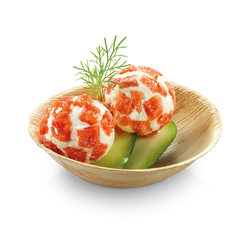 Petits pots ronds feuille de palmier ø6cm naturel