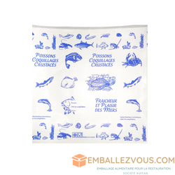 Pochette fraîcheur poissonnerie 250x250mm - vendu par 1000