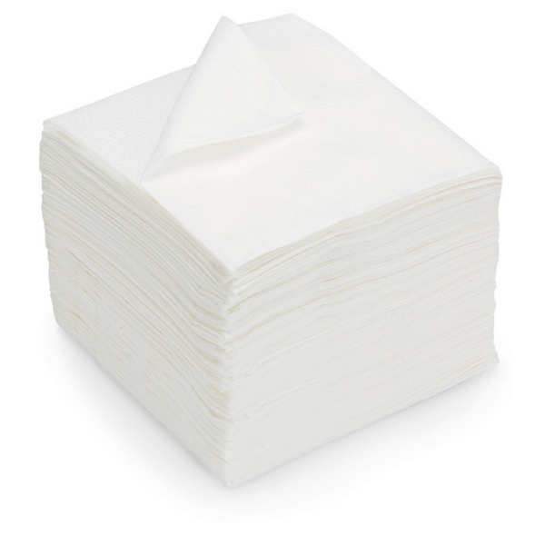 Serviettes ouate blanches 1 pli 30x30 - vendu par 5000