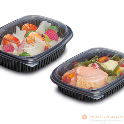 Boîte Cookipack Noire Micro-Ondable 1000ml - Lot de 320