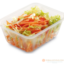 Barquette frite caissipack plastique transparent 500 ml vendu par 1500 - bt500