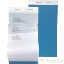 BLOC NOTE DE COMMANDE MAÎTRE D´HÔTEL TRIPLI 80X150 MM SACHET DE 10