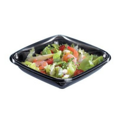BOITE AVEC COUVERCLE CRUDIPACK FROID CARRE NOIRE ET CRISTAL 500ML VENDU PAR 320 - CR500N