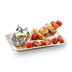 Assiettes ou plateau rectangle feuille de palmier 17x12cm - carton de 25