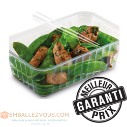 Barquette thermoscellable alphacel chaud plastique transparent 1000 ml vendu par 960 - cl1000tpe