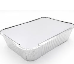 Barquette operculable rectangle aluminium avec couvercle 500 ml vendu par 10x100 - combo 1