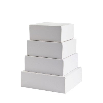 Boite pâtissière carton blanc 18x5cm - vendu par 50 (PU 0,17€)