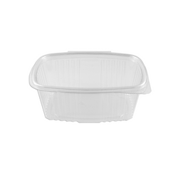 Boite couvercle charniere chaud plastique transparent 810 ml vendu par 250 - 84076