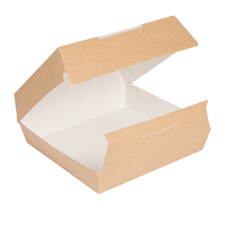 Boîte géante lunch box THEPACK 24x23,5x8,7 cm carton renforcé naturel  - vendu par 150 (PU 0,33€)