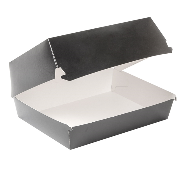 Boîte en carton noire type lunch box 22,5x18x9cm - vendu par 300
