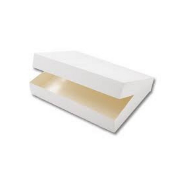 Boite pâtissière carton blanc 40x60x10cm - vendu par 25