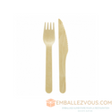 KIT couvert en bois 2/1 FOURCHETTE, COUTEAU - vendu par 500