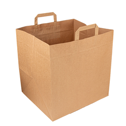 Sac papier kraft large boites pizza  36+31x36 cm naturel kraft - carton de 125