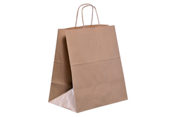 Sac papier kraft avec anses 40+20x48cm naturel kraft - carton de 150
