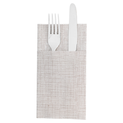 Serviettes kangourou 'dry cotton' 55g/m² 40x40cm chocolat airlaid style tissu - carton de 700